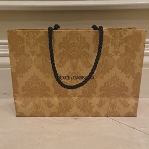 AUTHENTIC DOLCE & GABBANA SHOPPING PAPER GIFT BAG 12"×8" PAISLEY PRINT LARGE